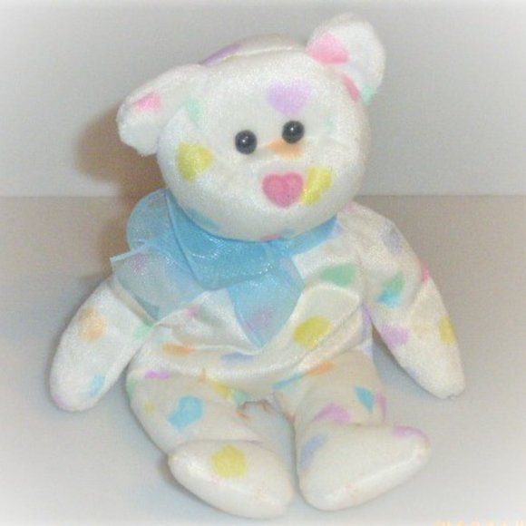 2001 TY Beanie Baby KISSME Ty Valentines Day Kiss Me Bear Vintage TY Bear - Picture 1 of 9